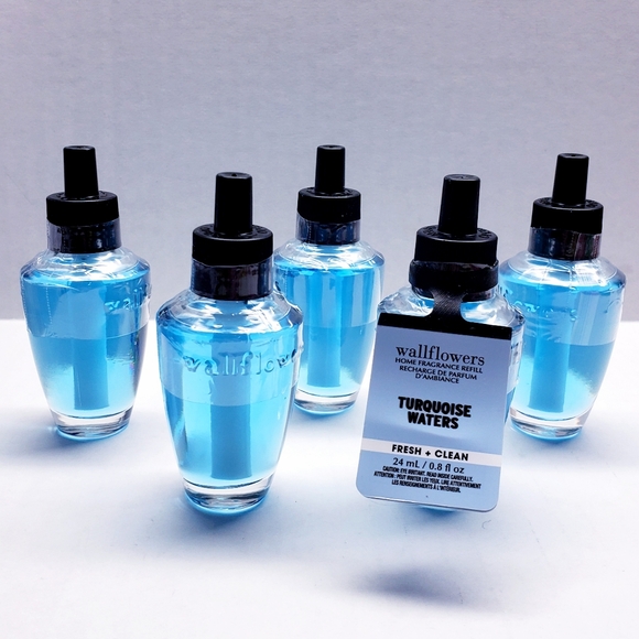 Bath & Body Works TURQUOISE WATERS Wallflowers Fragrance Refill, 0.8 oz(5 pack) - Picture 1 of 4